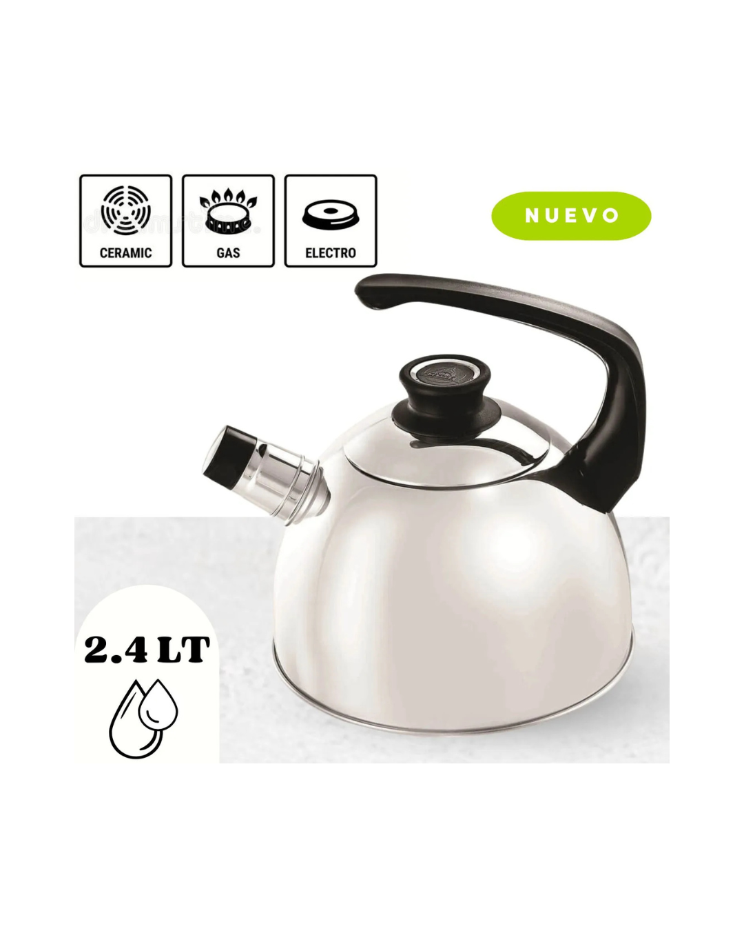 Tetera Acero Inoxidable Record de 2.4 litros OT-122334