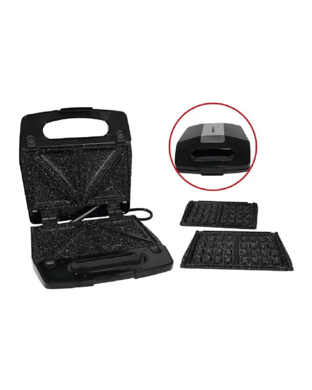 Sandwichera Wafflera Finezza c/placas intercambiables 2 en 1  FZ-820WS