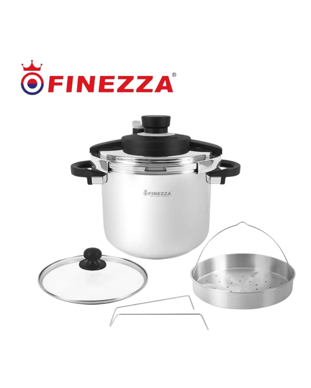 Olla a Presión Acero Inoxidable Finezza de 8 litros