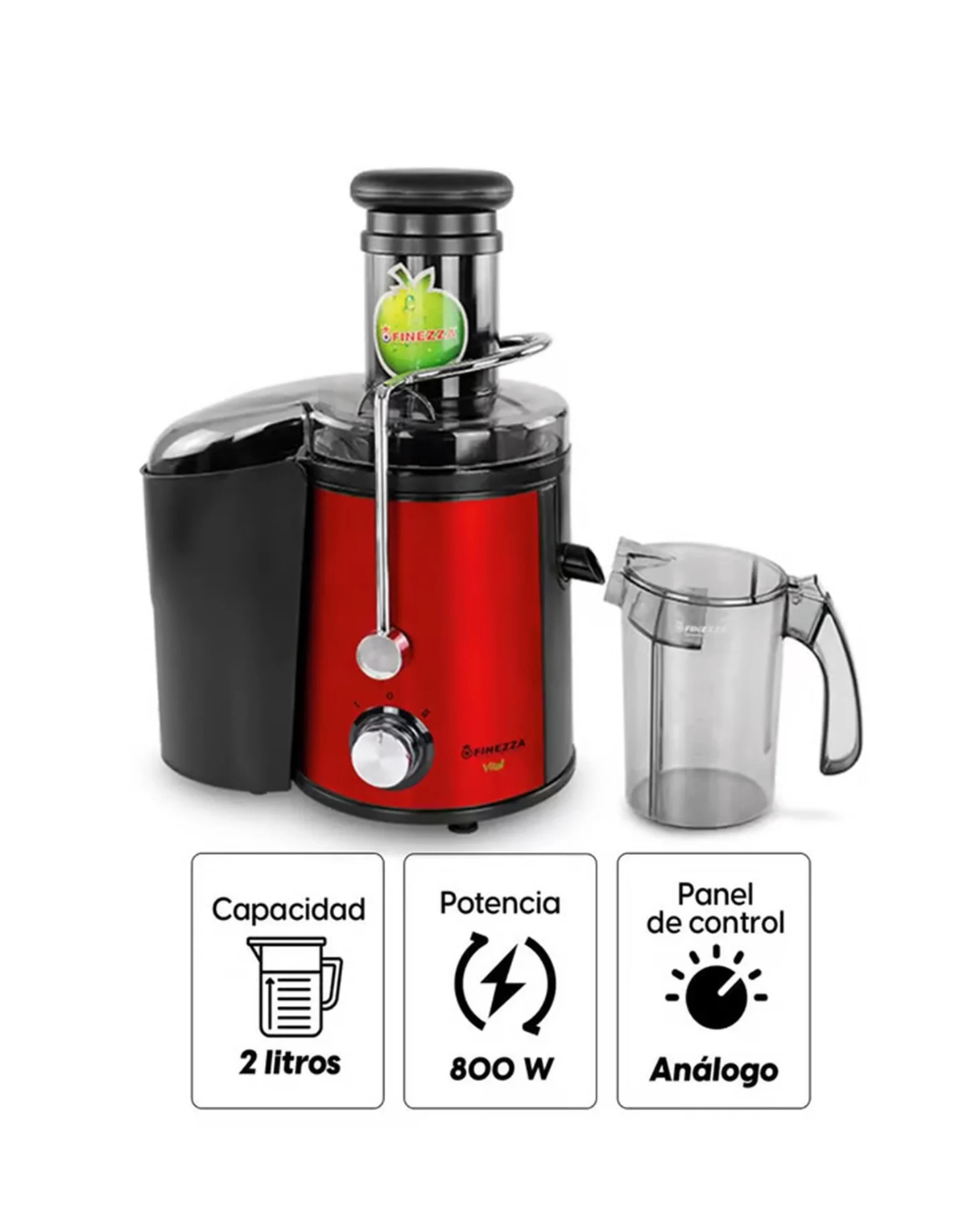 Extractor Finezza Acero Inoxidable de 800W FZ-6098EX