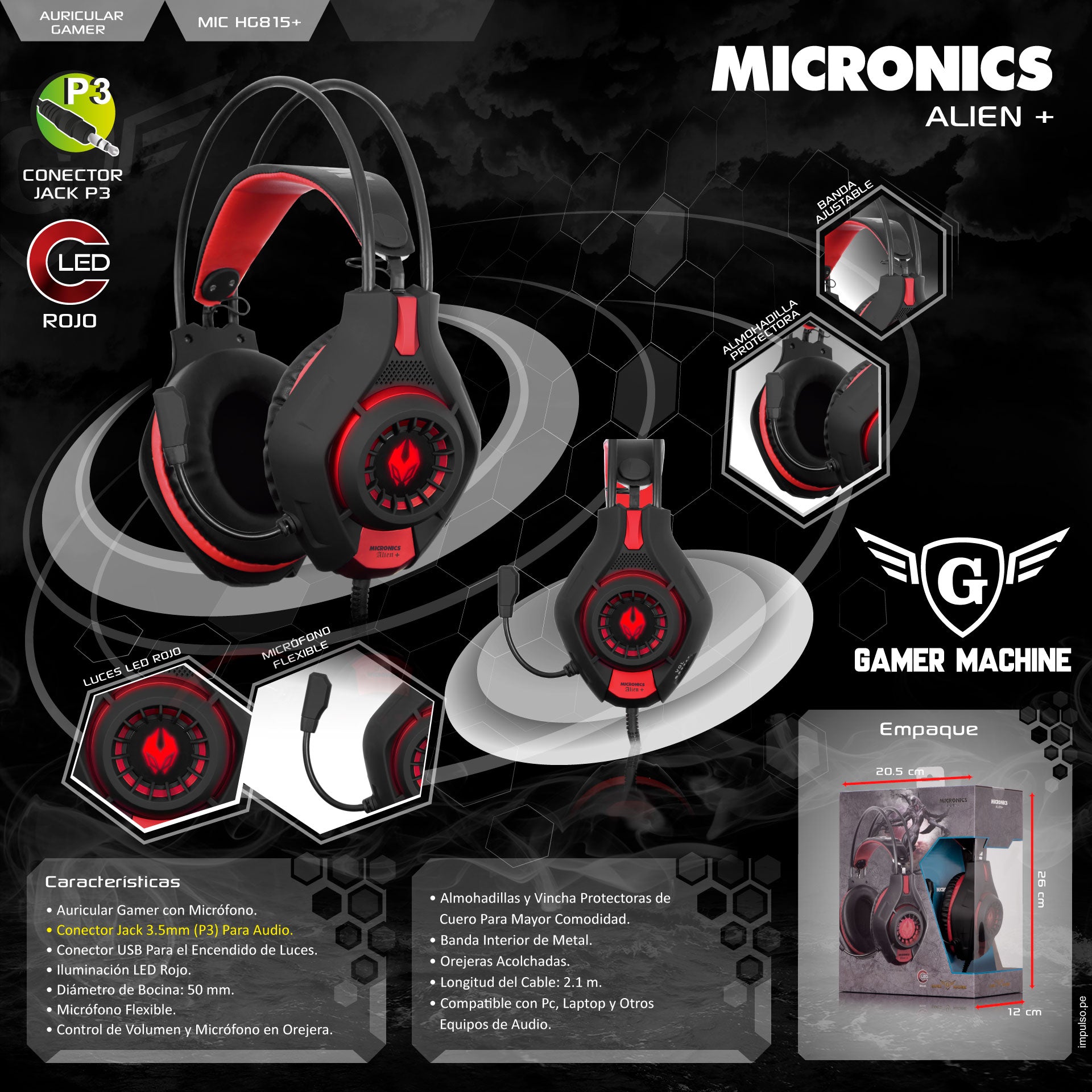 Auricular Gamer Alien MIC HG815