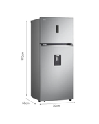 Refrigeradora LG doble puerta c/dispensador de 374 litros GT37SGP