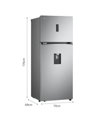 Refrigeradora LG doble puerta c/dispensador de 394 litros GT39SGP1