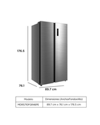 Refrigeradora Midea doble puerta vertical de 511 litros MDRS710FGR46PE