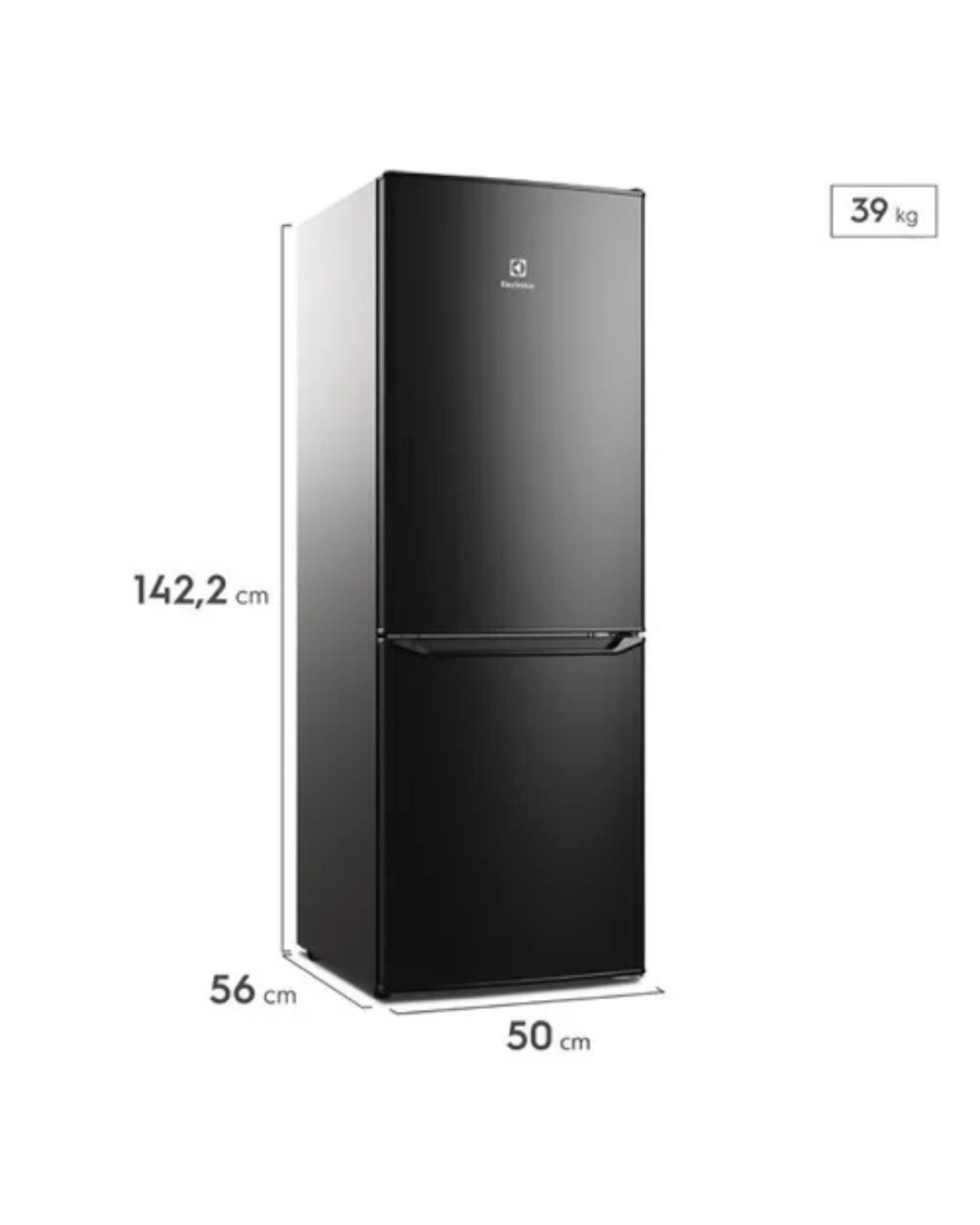 Refrigeradora Electrolux doble puerta de 166 litros ERB162HB