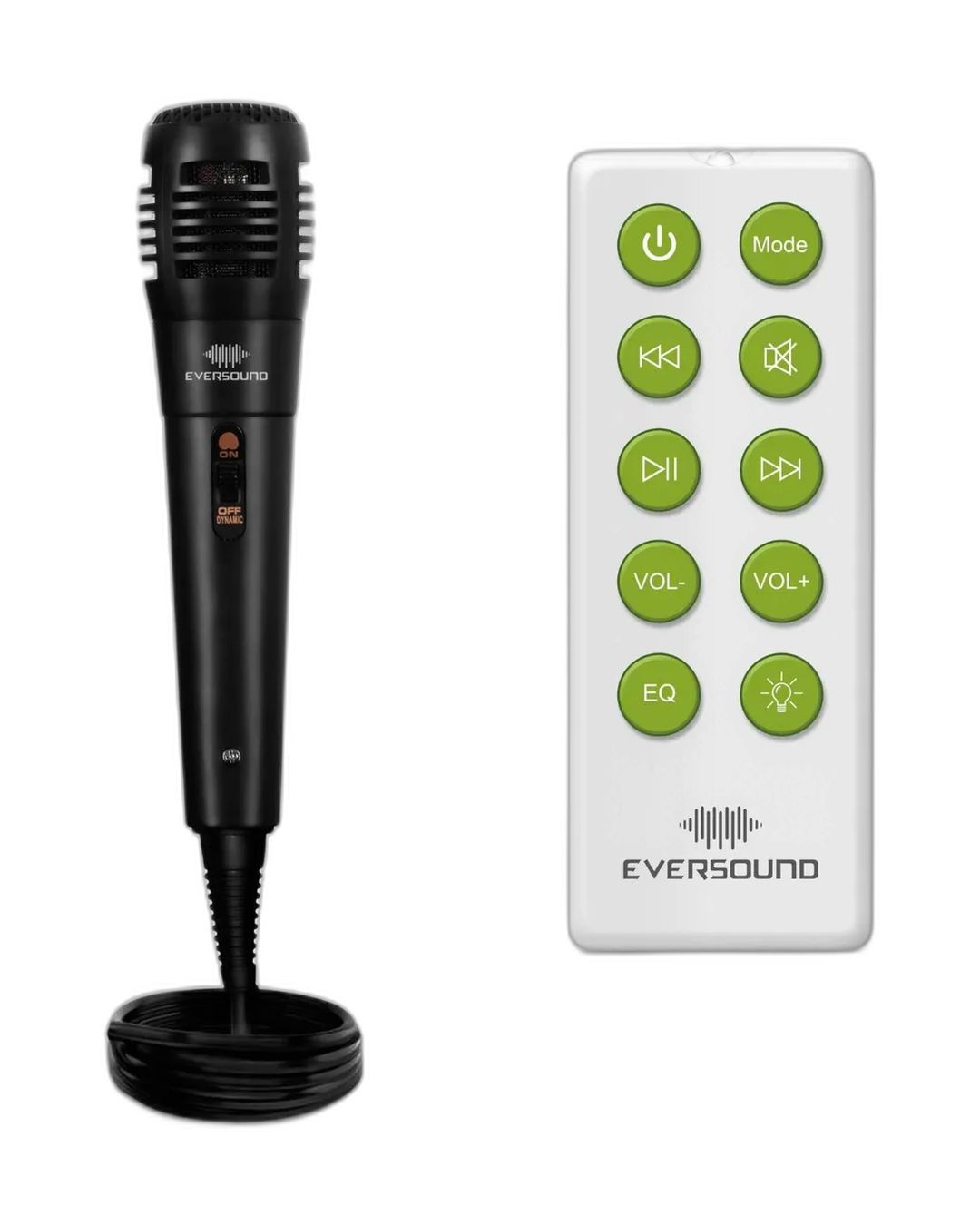 Parlante Portable Eversound Ev1005-studio12 Luzled Micrófono Negro
