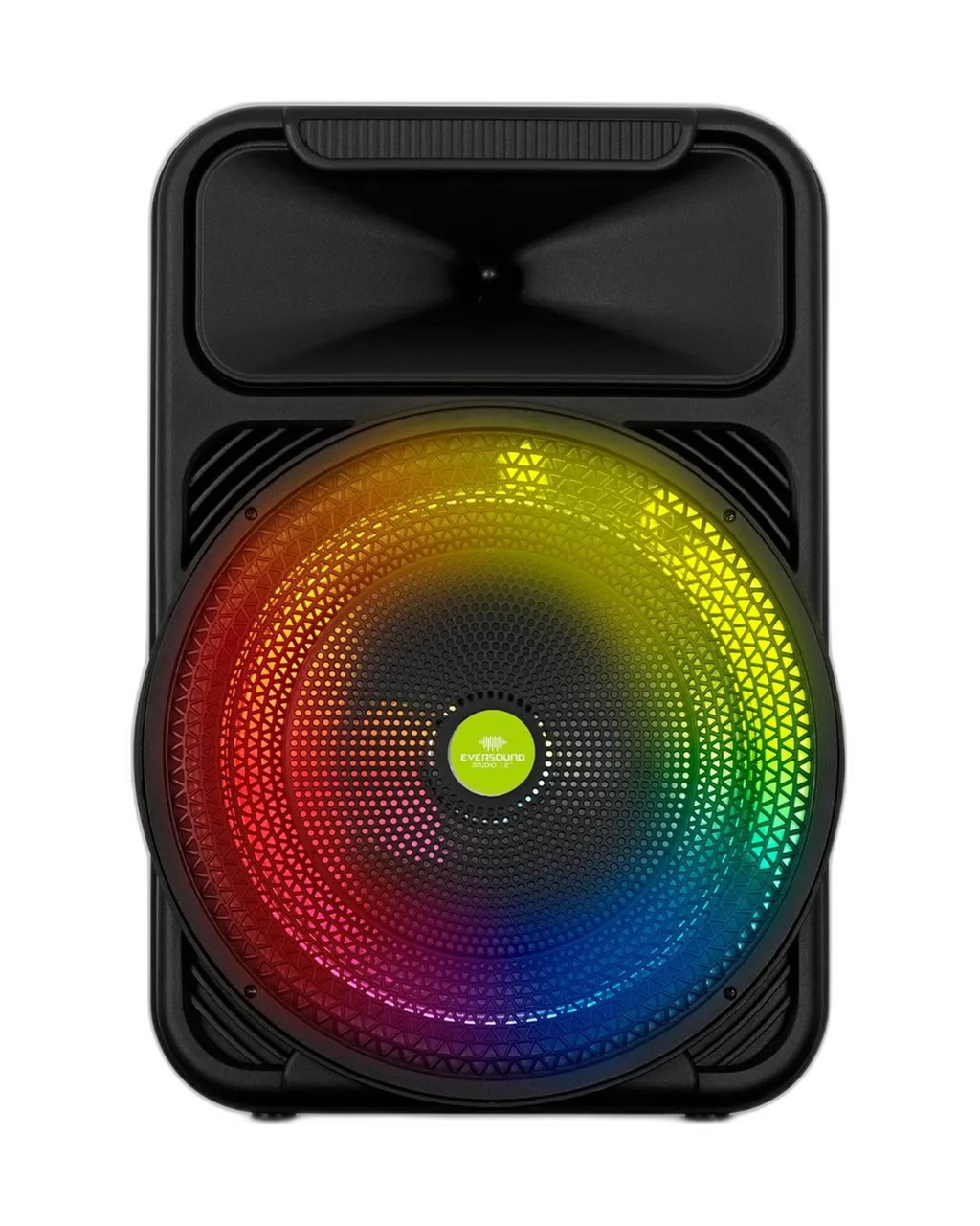 Parlante Portable Eversound Ev1005-studio12 Luzled Micrófono Negro