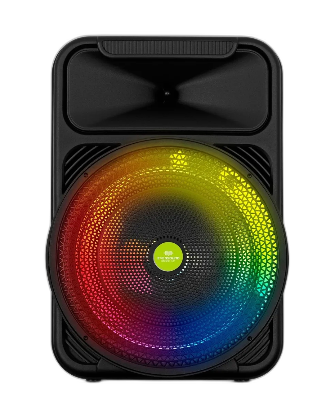 Parlante Portable Eversound Ev1005-studio12 Luzled Micrófono Negro