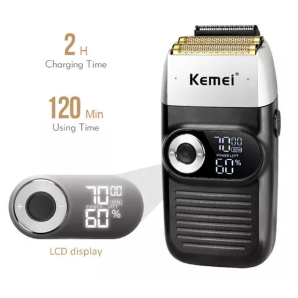 AFEITADORA KM-2026 SHAVER KEMEI RECARGABLE KM
