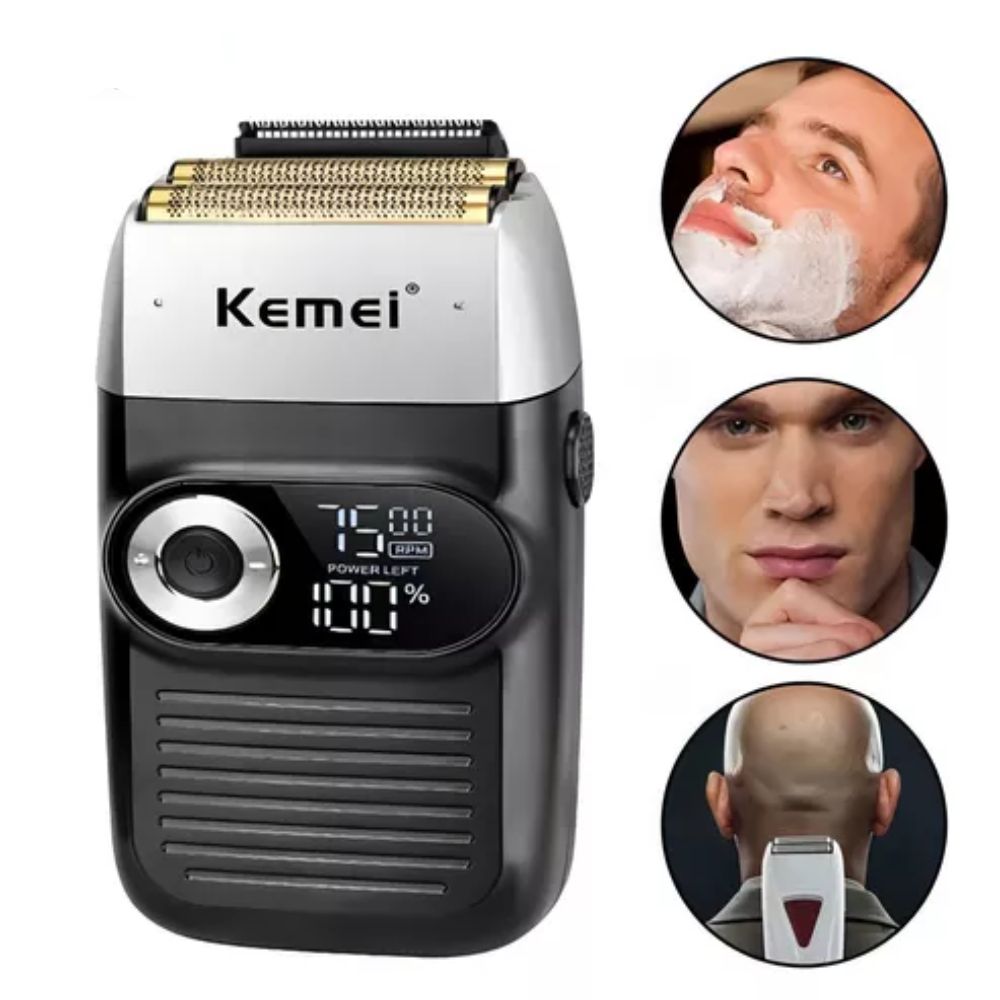 AFEITADORA KM-2026 SHAVER KEMEI RECARGABLE KM