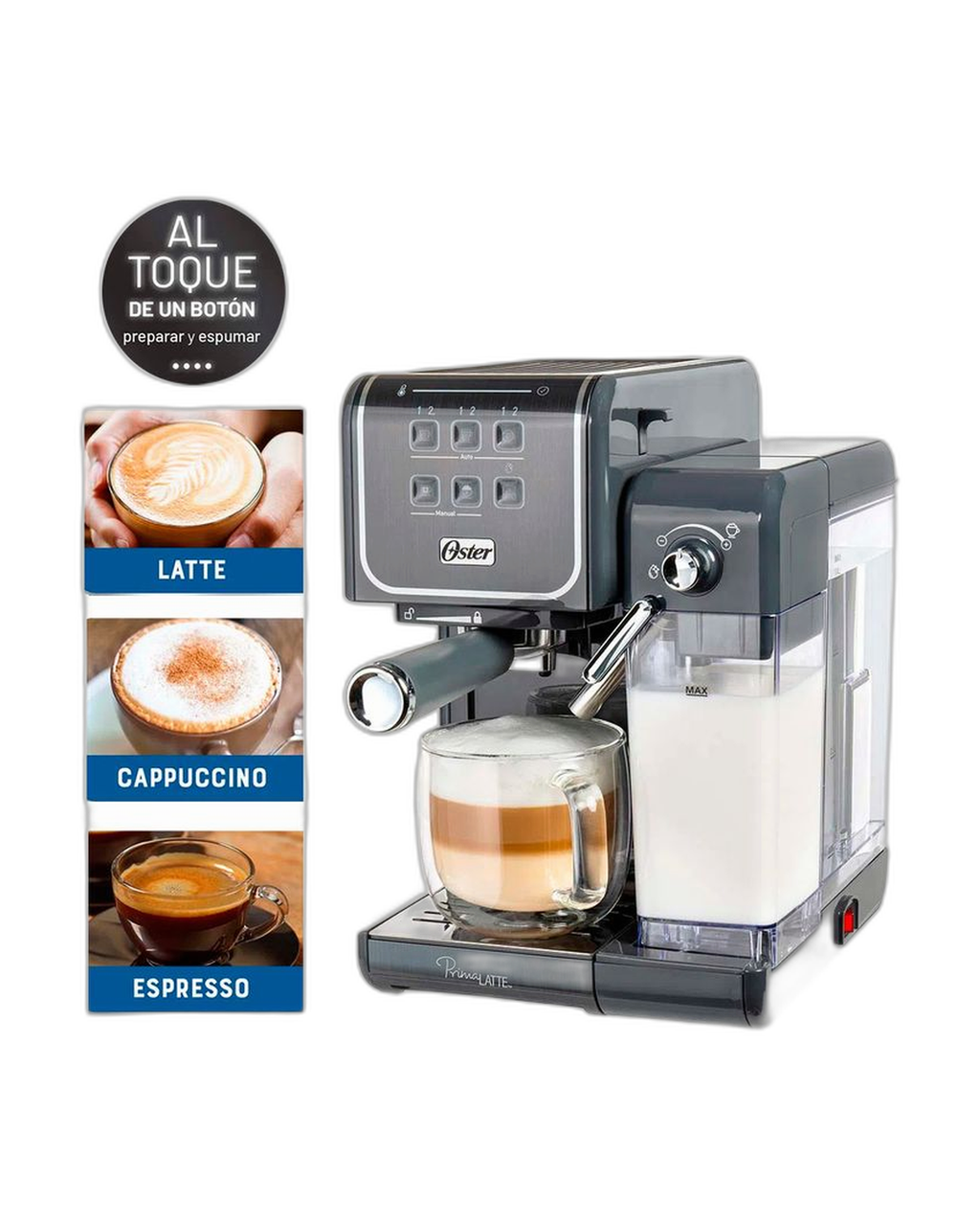 Cafetera Espresso Oster PrimaLatte Touch BVSTEM6801M