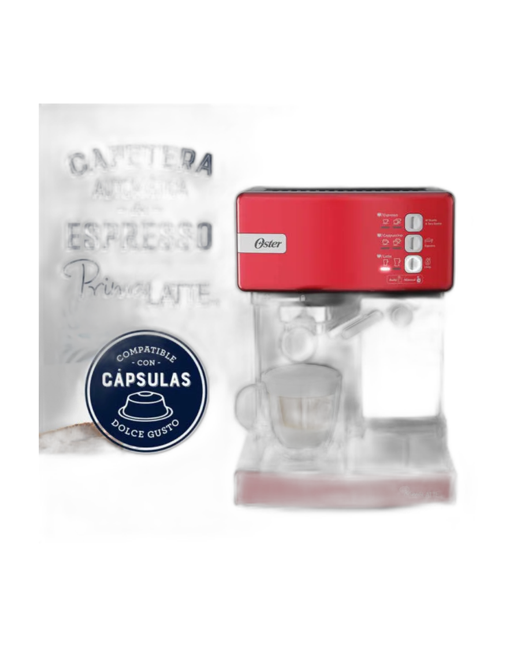 Cafetera Automática de Espresso Oster Prima Latte BVSTEM6603R