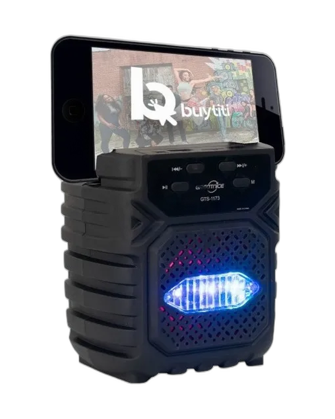 Bocina 3 Pulgadas Mini Bluetooth Porta Celular Usb Gts-1173 Color Negro