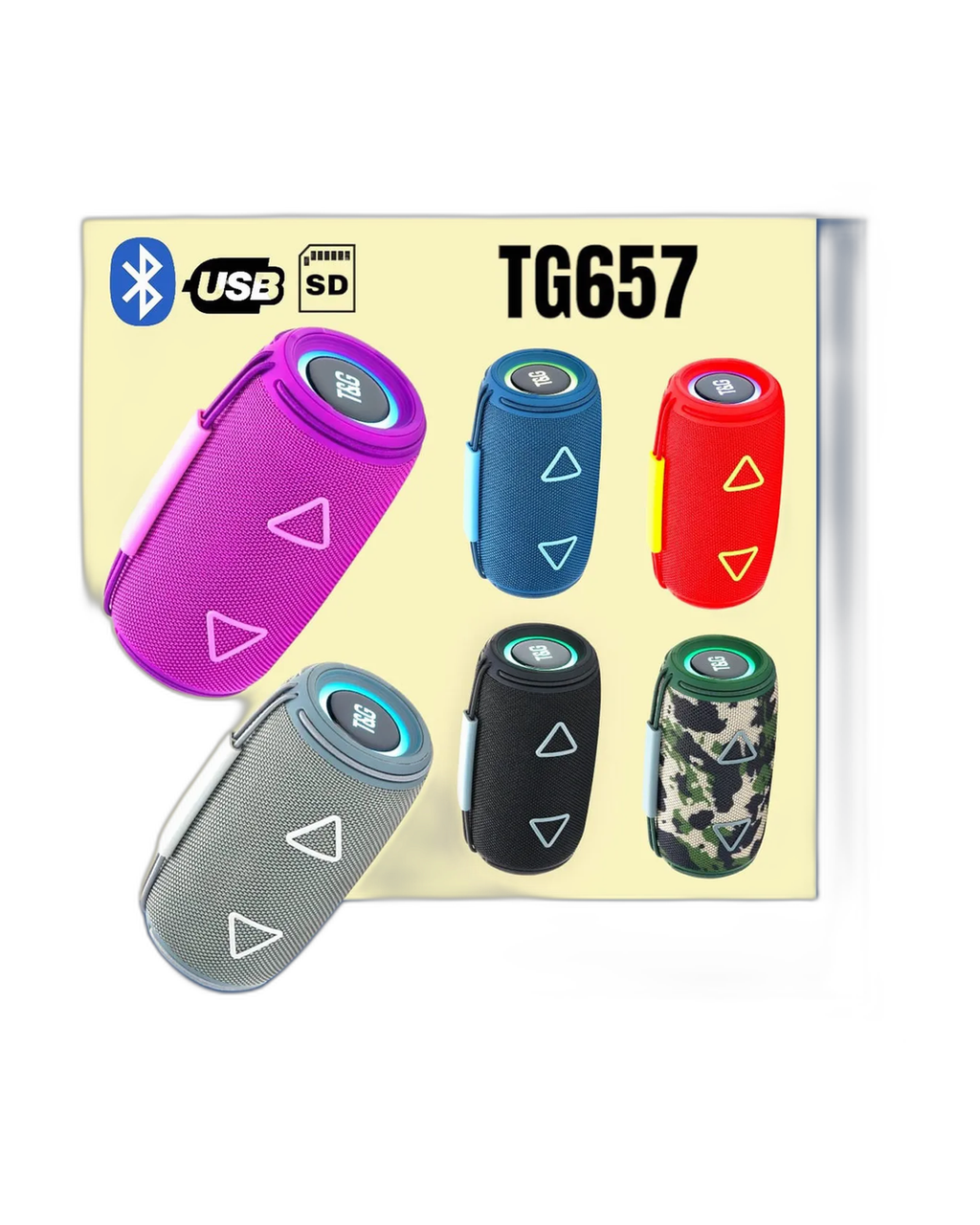 Parlante T&G TG-657 Portátil Camuflado