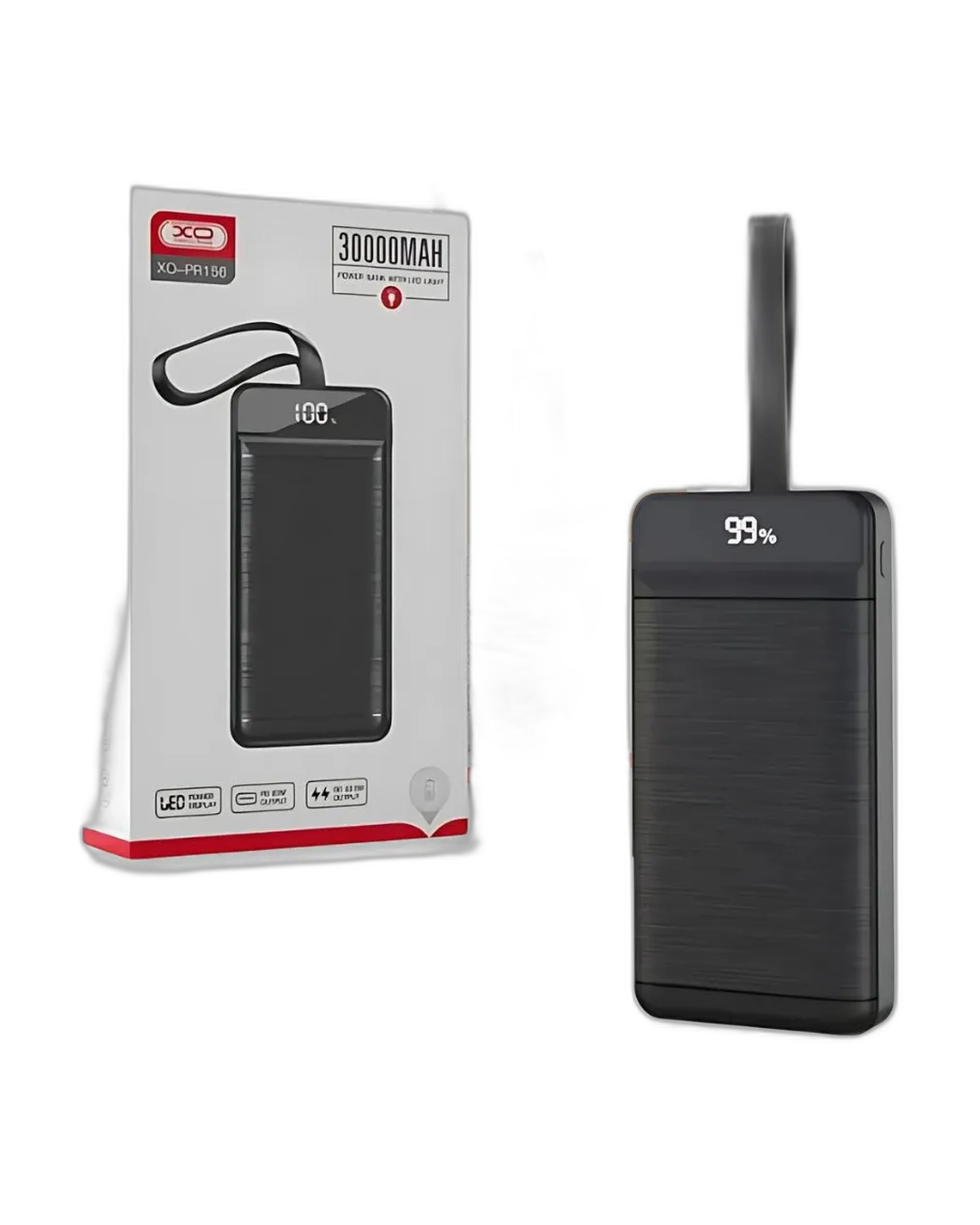 Cargador Portátil Power Bank Turbo 30000 mAh XO-PR156 Negro