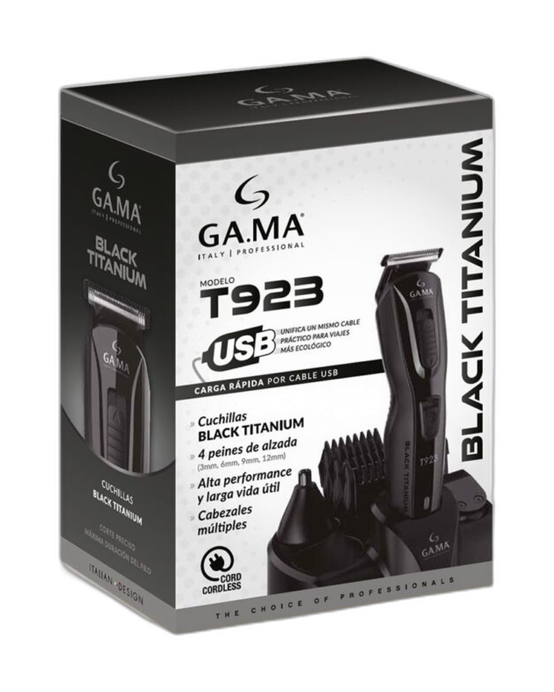 Cortador Multifunción Inalámbrico GA.MA Titanium T923 – Negro